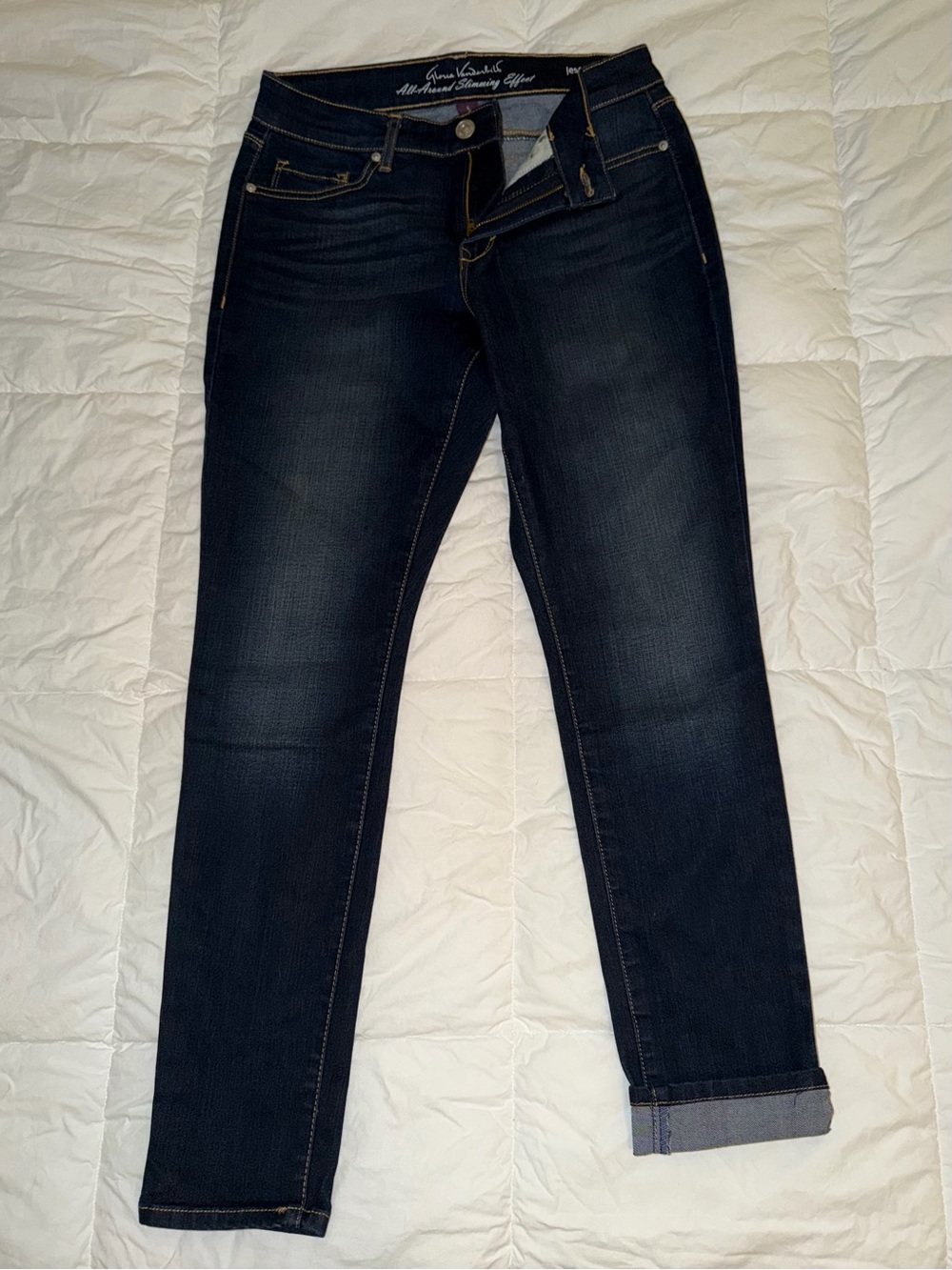 Gloria Vanderbilt Dark Wash Slim Jeans - Women's 6